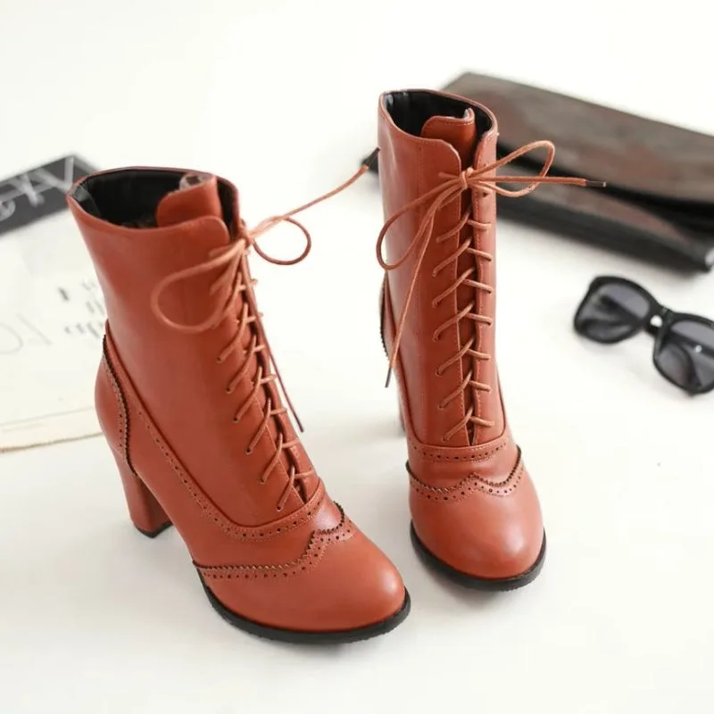 Vue 6 — Bottines Steampunk Marron