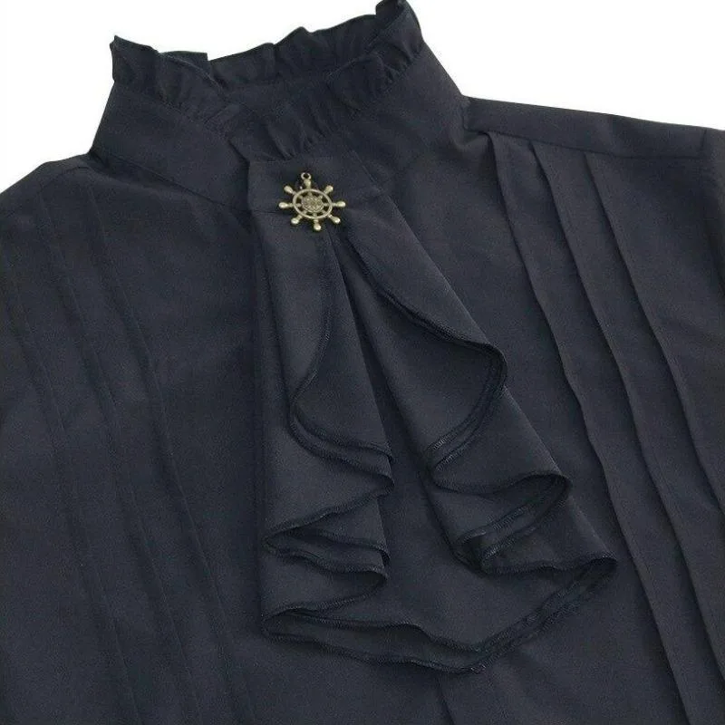 Vue 4 — Chemise Victorienne Col Jabot Homme