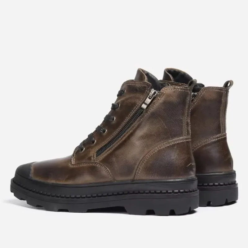 Vue 10 — Bottines Cuir Vintage pour Homme