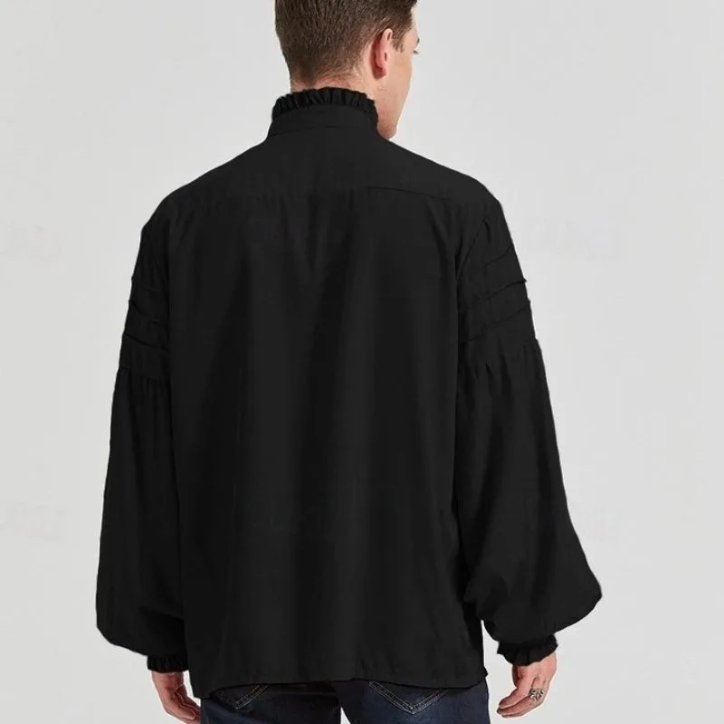 Vue 5 — Chemise Victorienne Col Jabot Homme