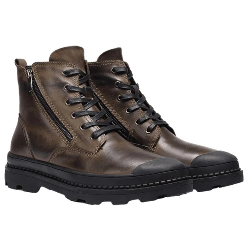 Bottines Cuir Vintage pour Homme