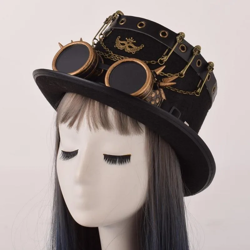 Vue 8 — Chapeau Steampunk Haut de Forme Cabaret
