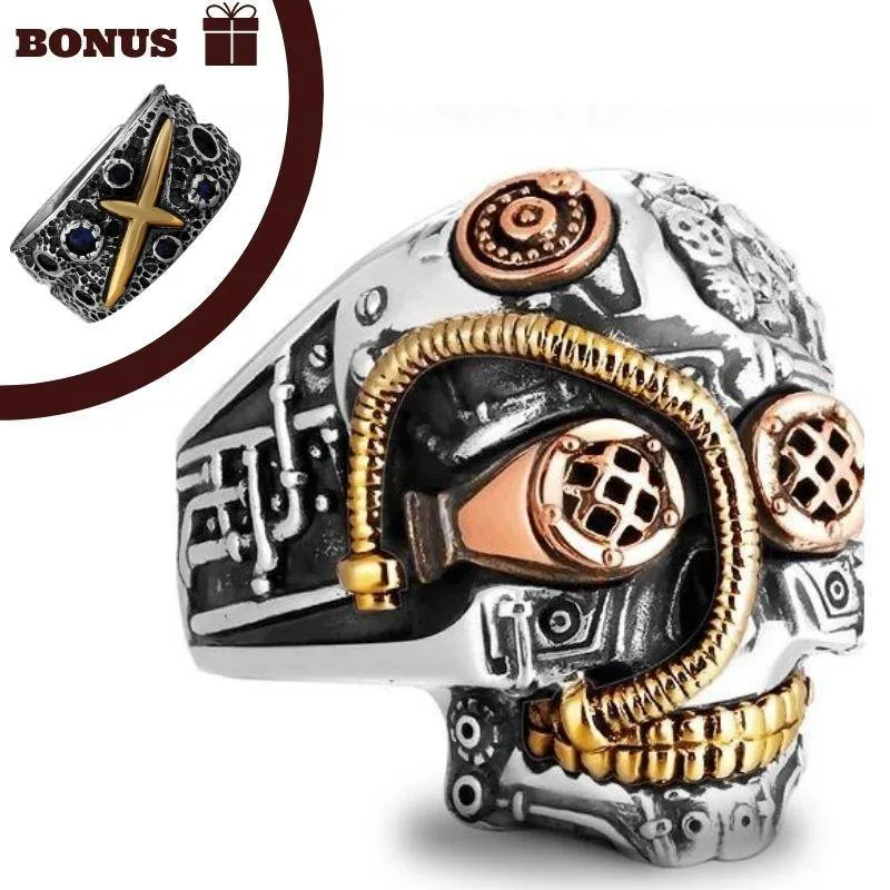 Bague Tête de Mort Steampunk Bague Tête de Mort Steampunk