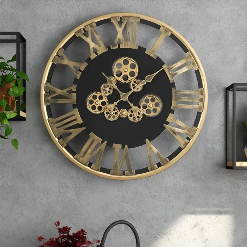 Vue 5 — Horloge Steampunk Engrenage Tournant