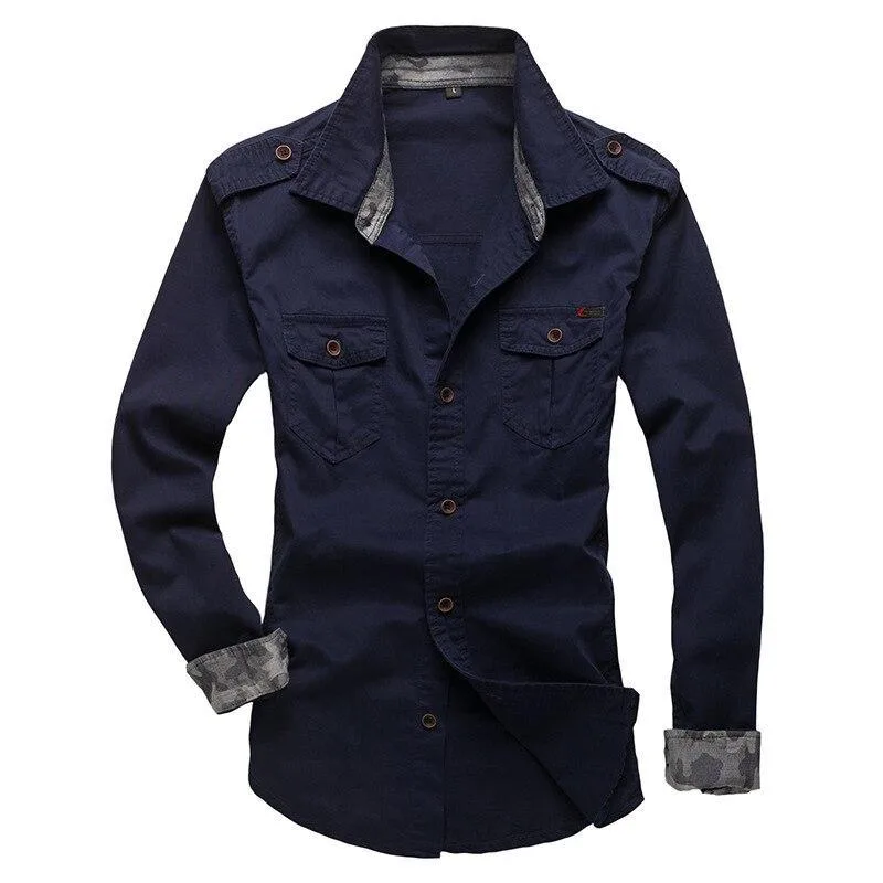 Vue 9 — Chemise Steampunk Épaulettes Homme