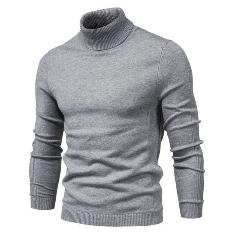 Vue 10 — Pull Col Roulé Homme Slim
