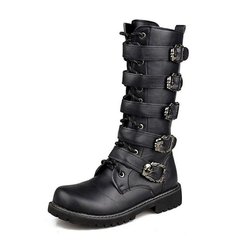 Bottes Steampunk en PU Homme