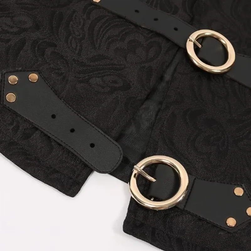 Vue 3 — Corset Gilet Steampunk Rétro