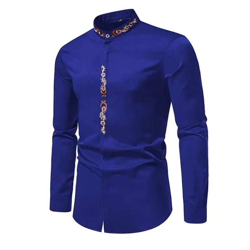 Vue 10 — Chemise à Col Mao Brodée