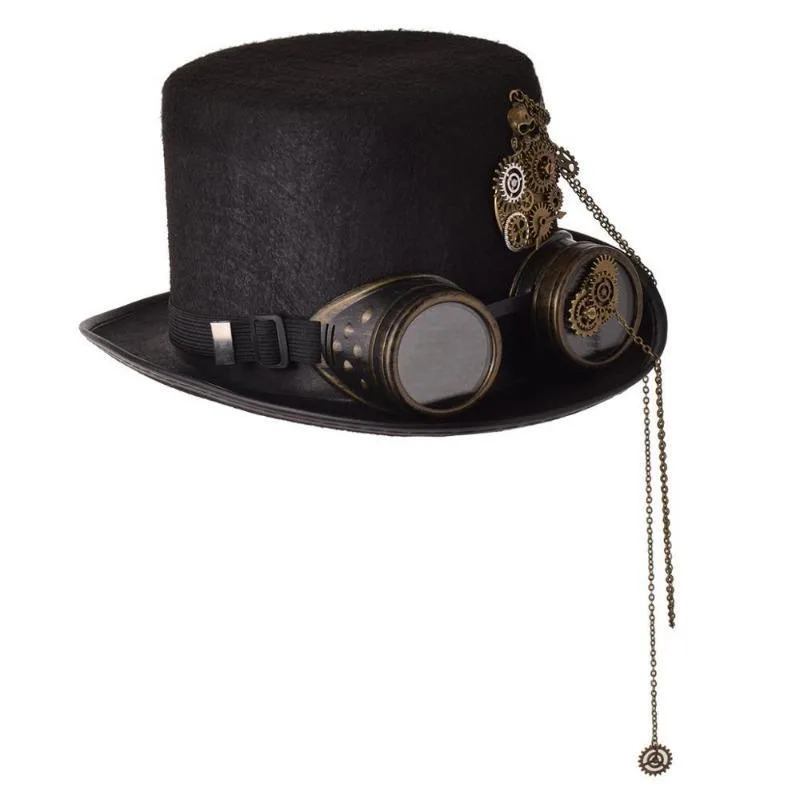 Vue 3 — Chapeau Steampunk Avec Chaîne
