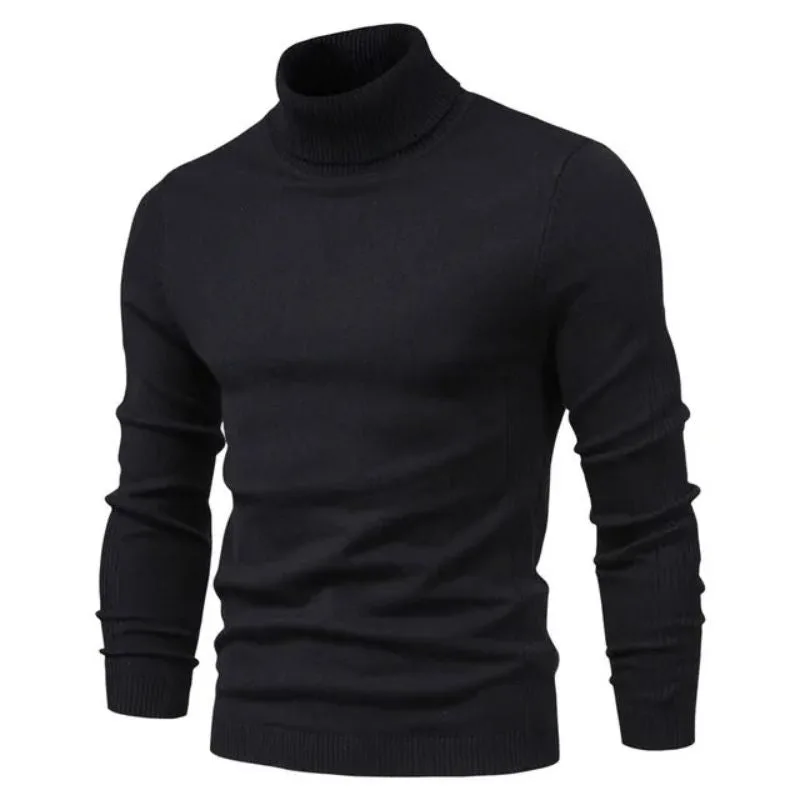 Pull Col Roulé Homme Slim