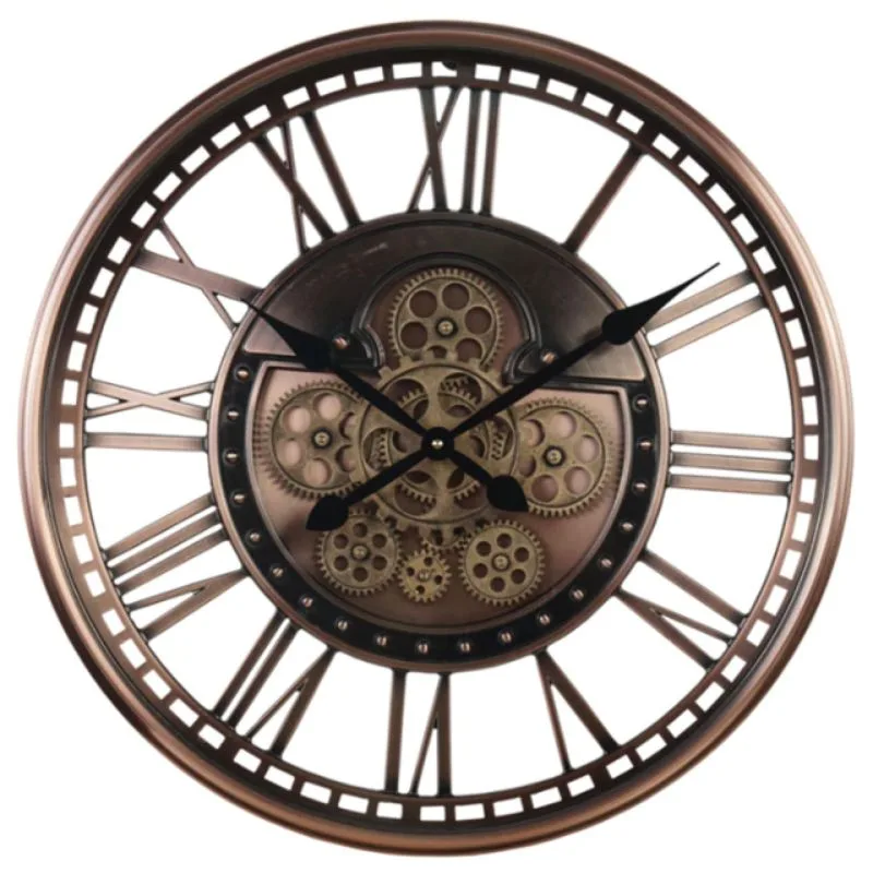 Vue 2 — Horloge Steampunk Vintage Mécanisme Apparent