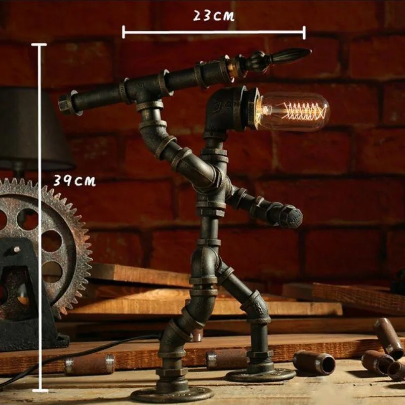 Vue 6 — Lampe Steampunk Robot