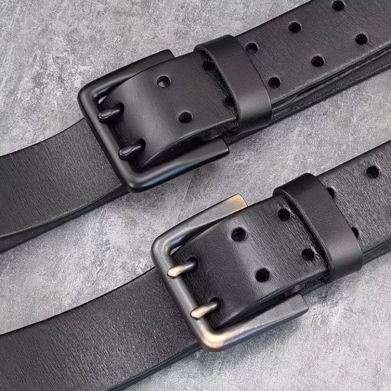 Vue 2 — Ceinture Double Ardillon pour Homme