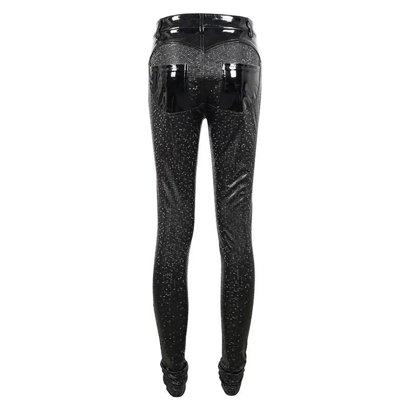 Vue 7 — Pantalon Gothique Rock Femme