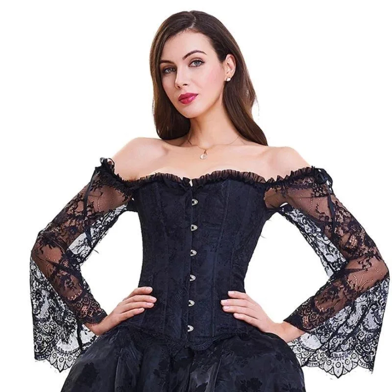 Vue 2 — Robe de Soirée Steampunk Noire