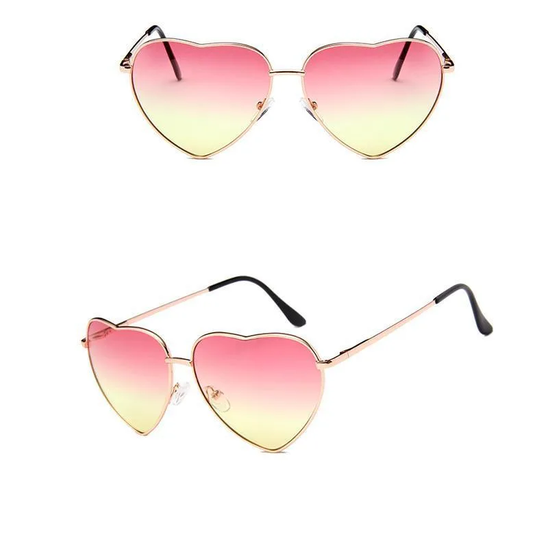 Lunettes de Soleil Cœur Rose