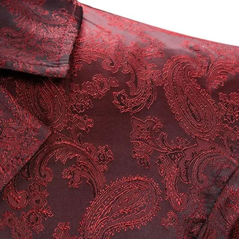 Vue 8 — Veste Costume Gothique Sans Manche Homme Rouge