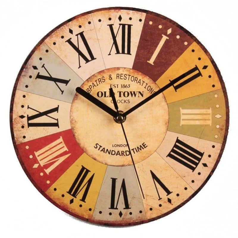 Vue 7 — Horloge Murale Vintage en Bois