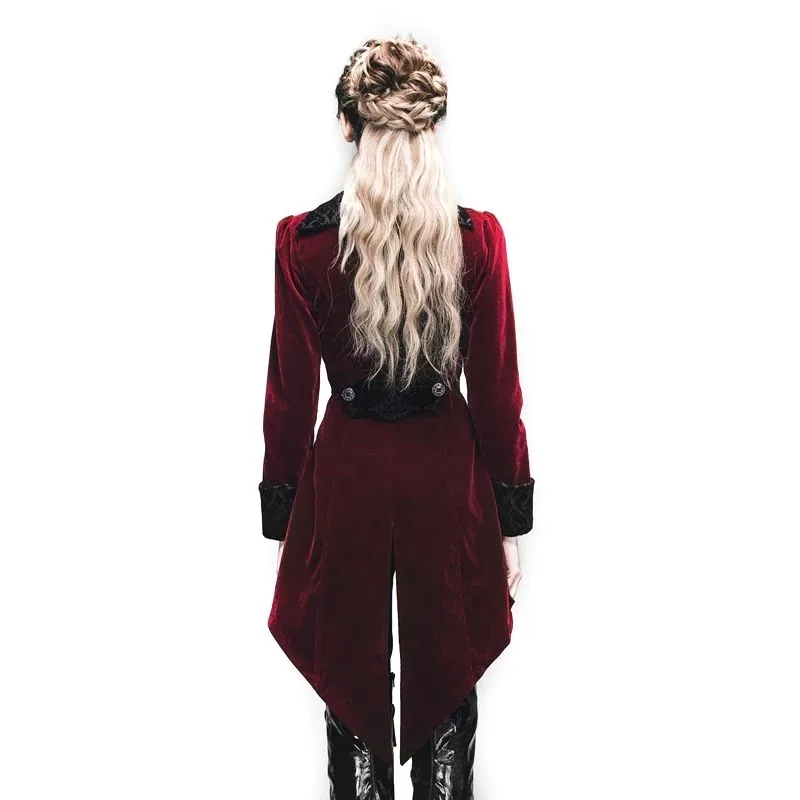 Vue 4 — Veste Steampunk Rouge