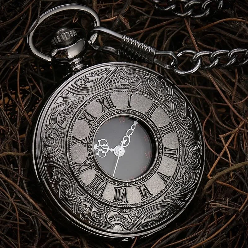 Vue 4 — Montre à Gousset Steampunk Noire
