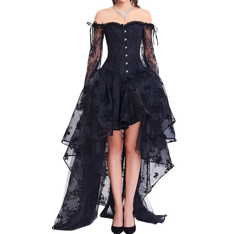 Robe de Soirée Steampunk Noire Robe de Soirée Steampunk Noire