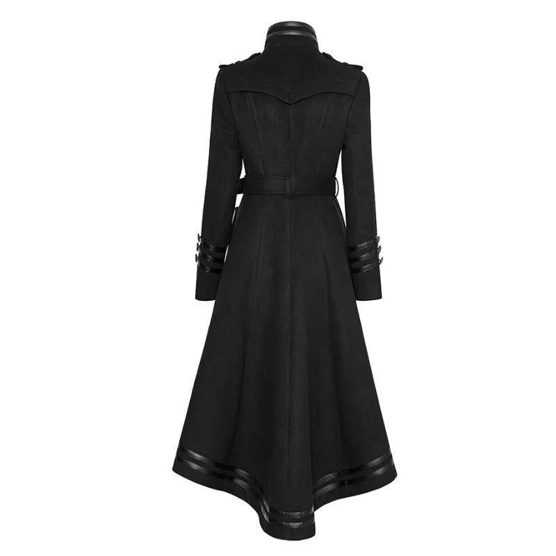 Vue 4 — Manteau Long Noir Gothique Femme