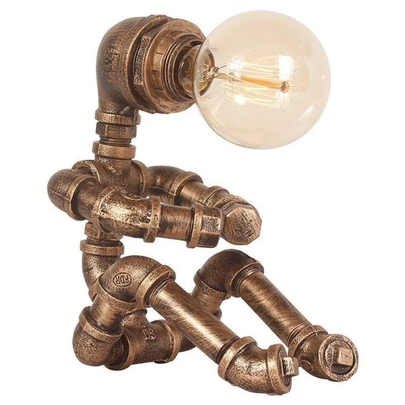 Lampe Steampunk Robot
