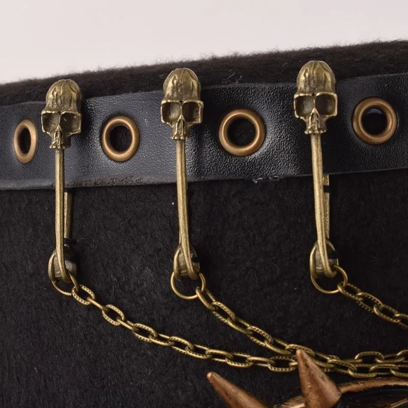 Vue 6 — Chapeau Steampunk Haut de Forme Cabaret