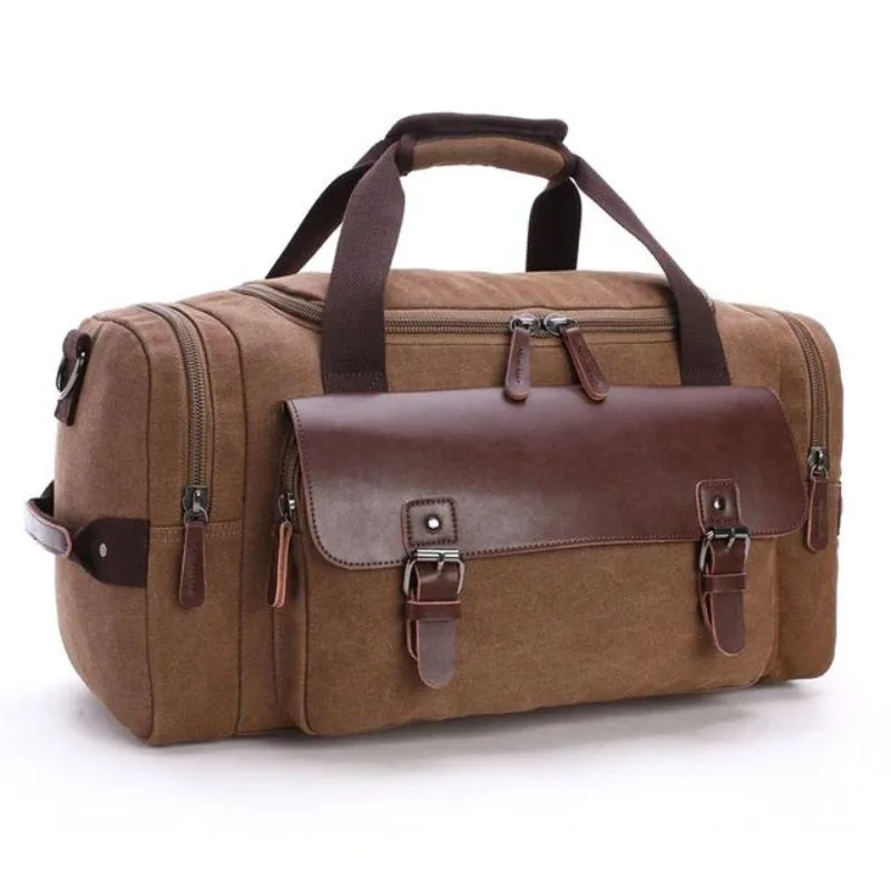 Vue 4 — Sac de Voyage Toile Vintage