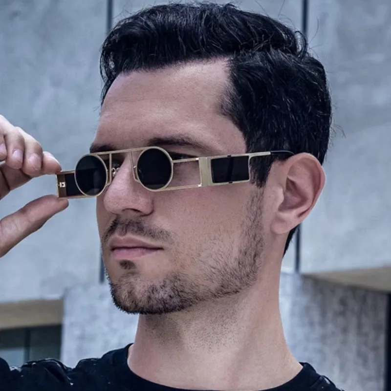 Vue 2 — Lunettes de Soleil Inversées Forme Ronde