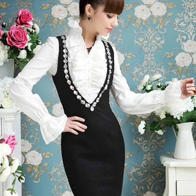 Vue 5 — Chemise Blanche Steampunk Femme