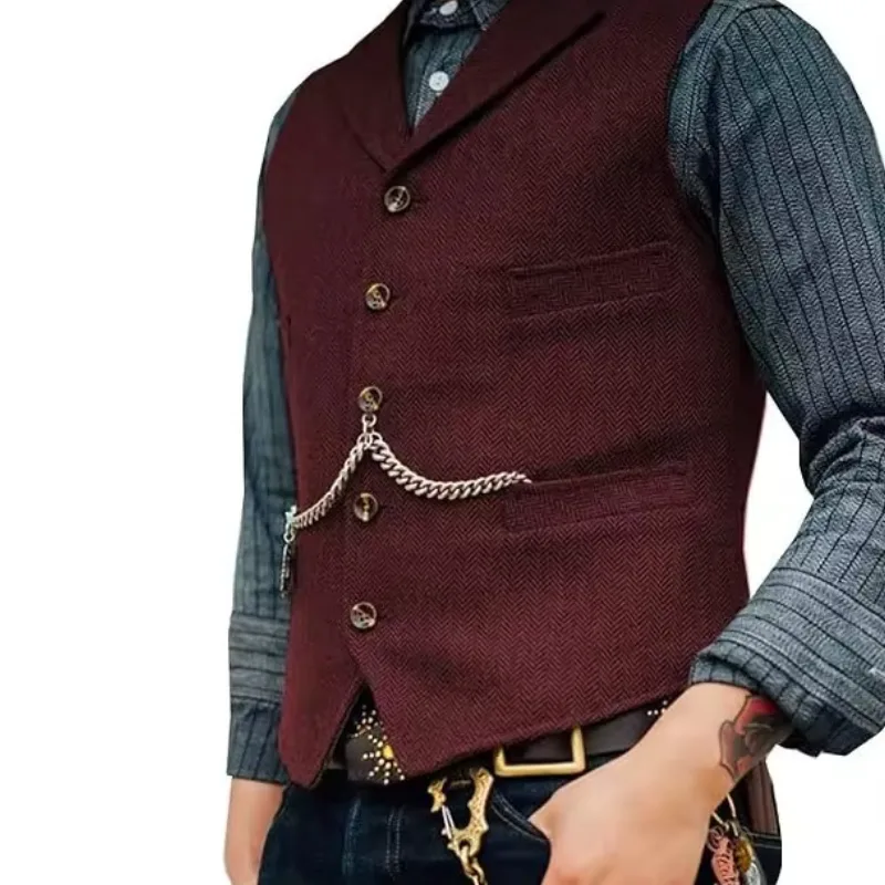 Vue 7 — Gilet Steampunk Homme Sans Manche