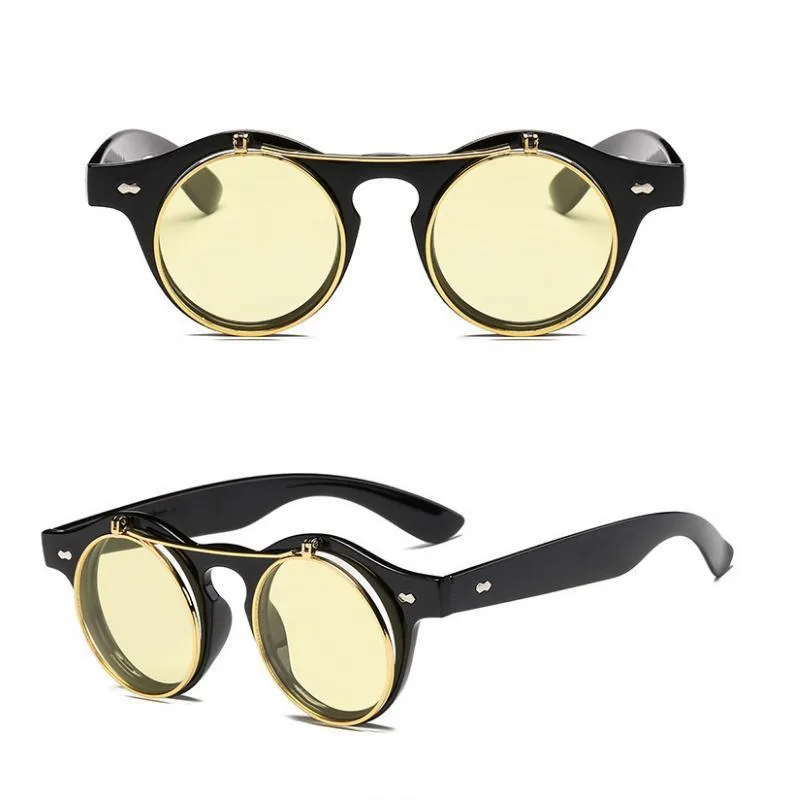 Vue 7 — Lunettes de Soleil Steampunk Flip-up