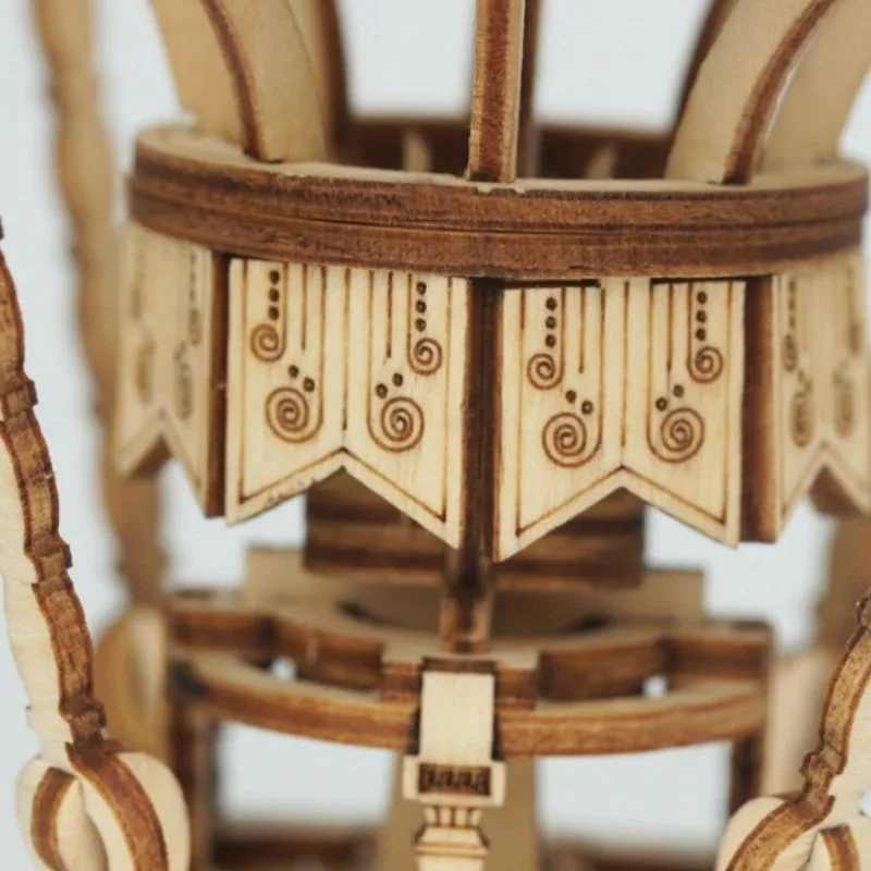 Vue 3 — Maquette Steampunk Montgolfière Bois