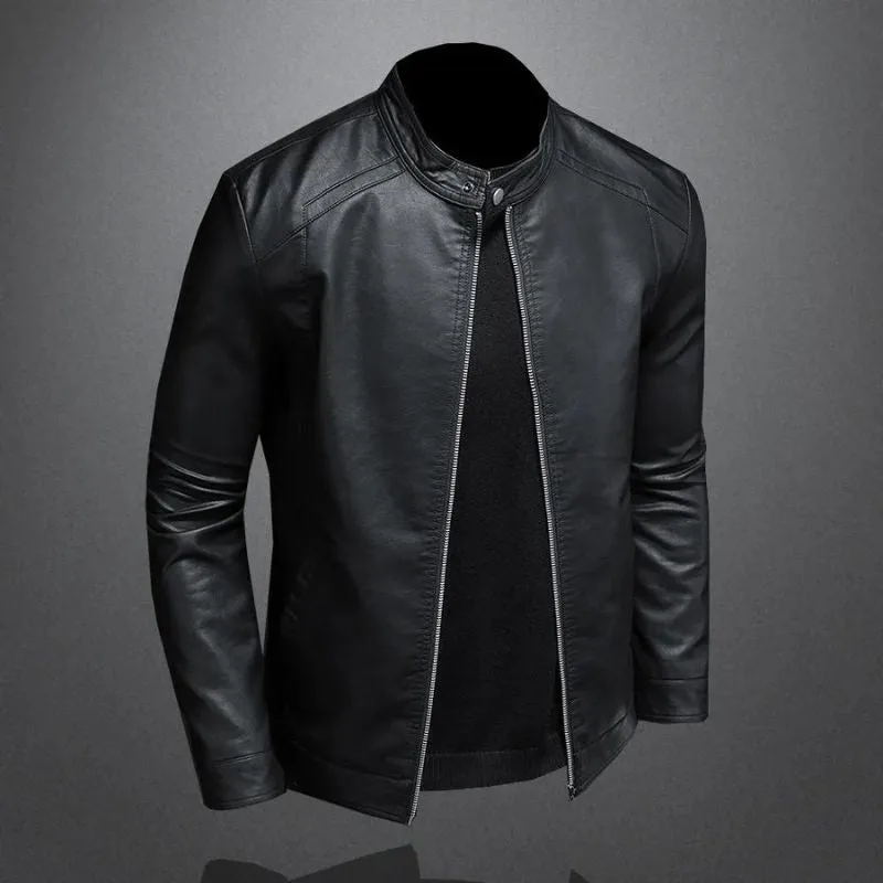 Vue 3 — Veste Motard Simili PU Homme