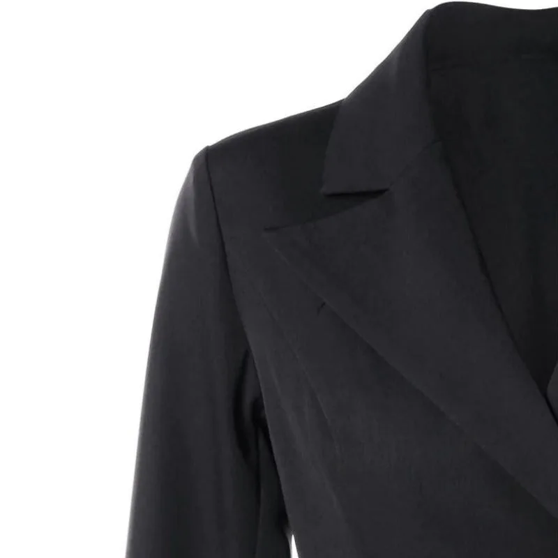 Vue 6 — Veste Redingote Femme Noire