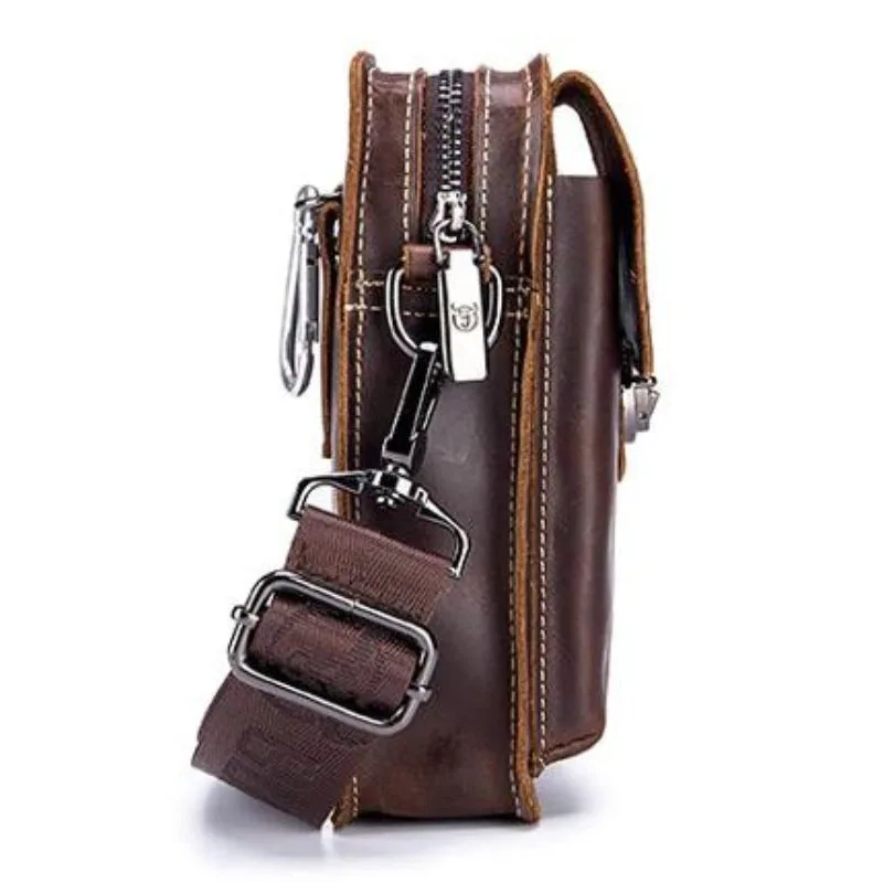 Vue 7 — Pochette Cuir Homme Bandoulière