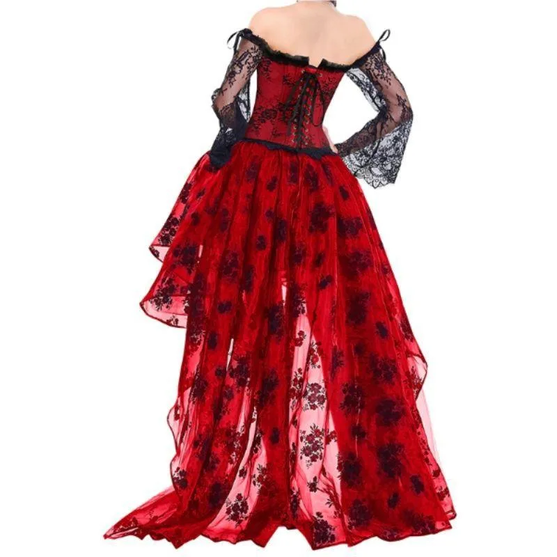 Vue 2 — Robe Steampunk Rouge