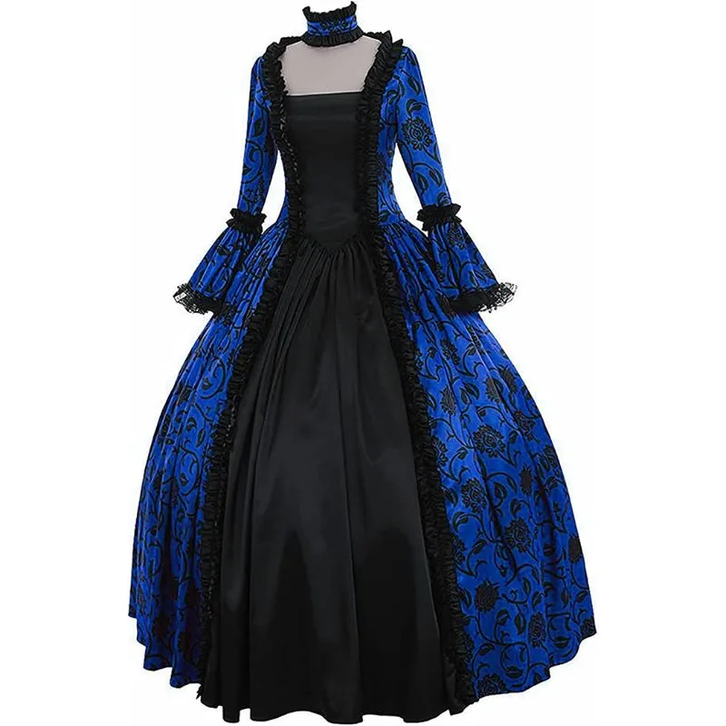 Robe Steampunk Victorienne Bleue