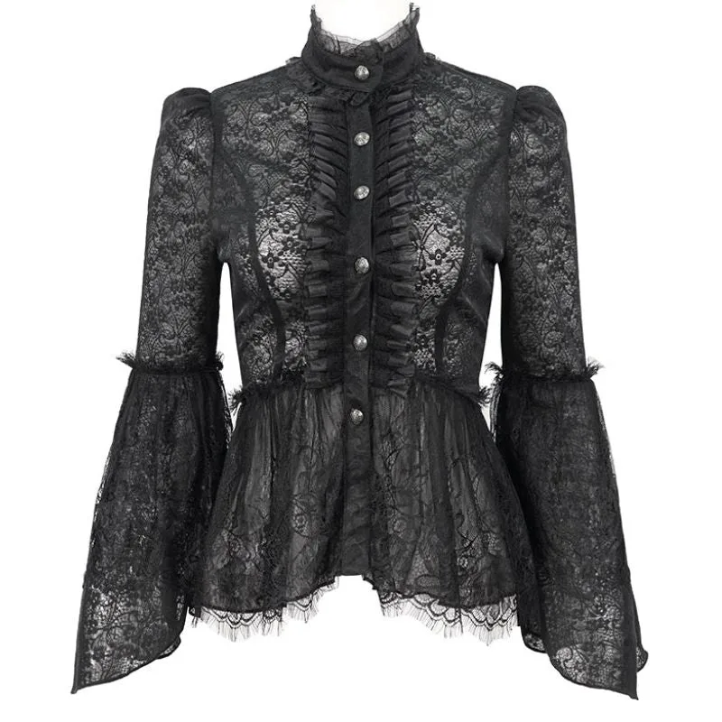 Chemise à Jabot Gothique Femme