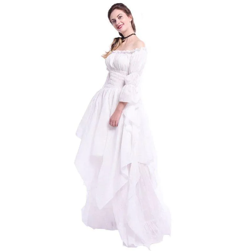 Vue 2 — Robe Victorienne Blanche