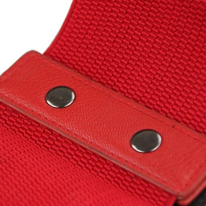 Vue 3 — Ceinture Corset Steampunk Rouge