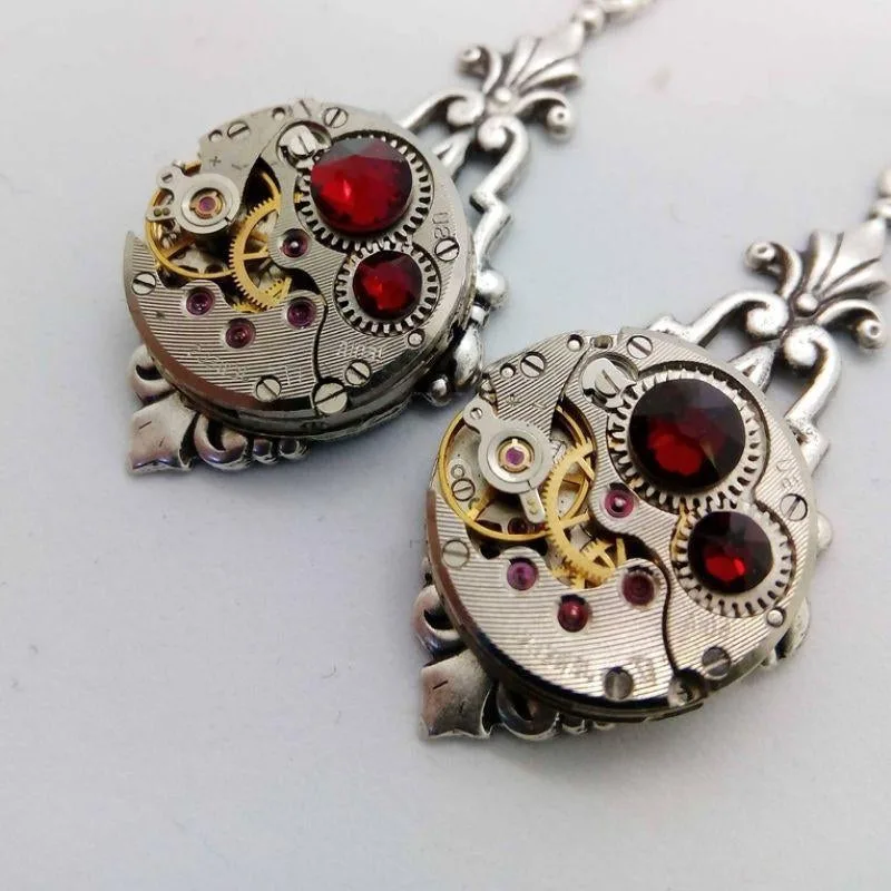 Vue 4 — Boucles d'Oreilles Steampunk Femme