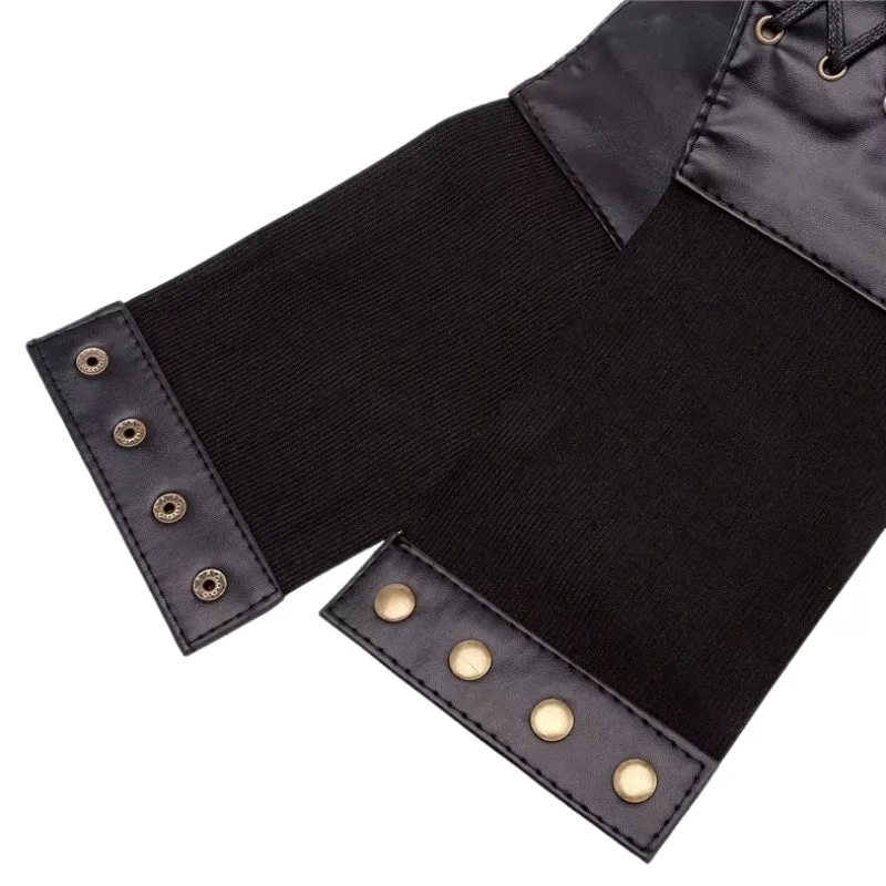 Vue 4 — Ceinture Serre Taille Steampunk en Simili PU
