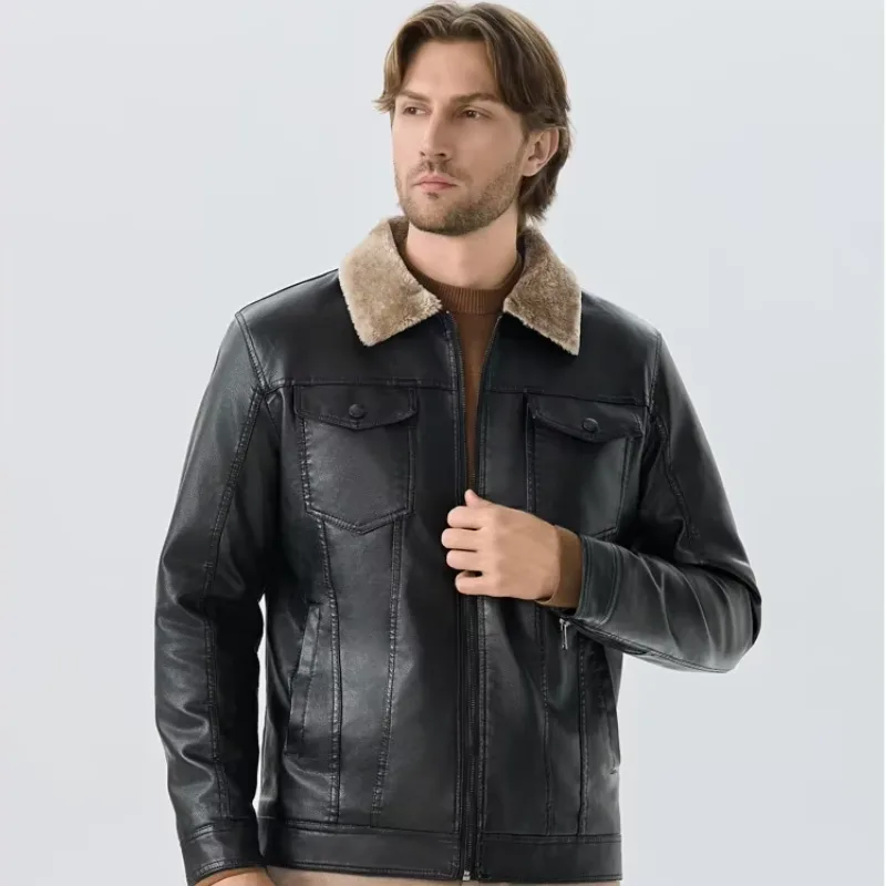 Vue 9 — Veste Aviateur Col Fourrure Homme