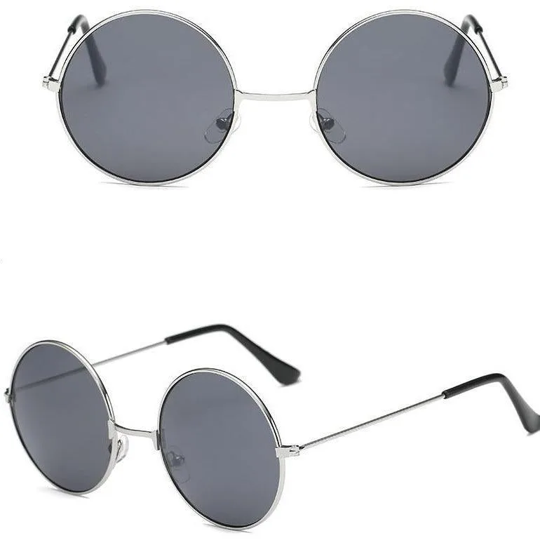 Vue 7 — Lunettes de Soleil Rondes Vintage Femme