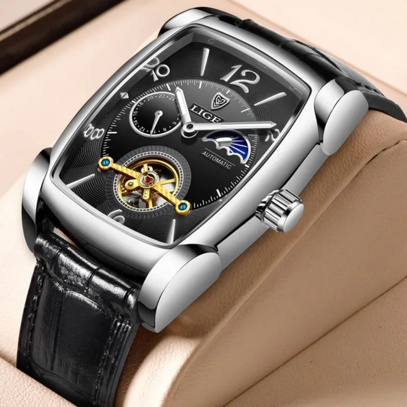 Vue 5 — Montre Rectangulaire Homme Luxe