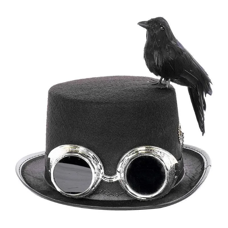 Chapeau Steampunk Avec Oiseau