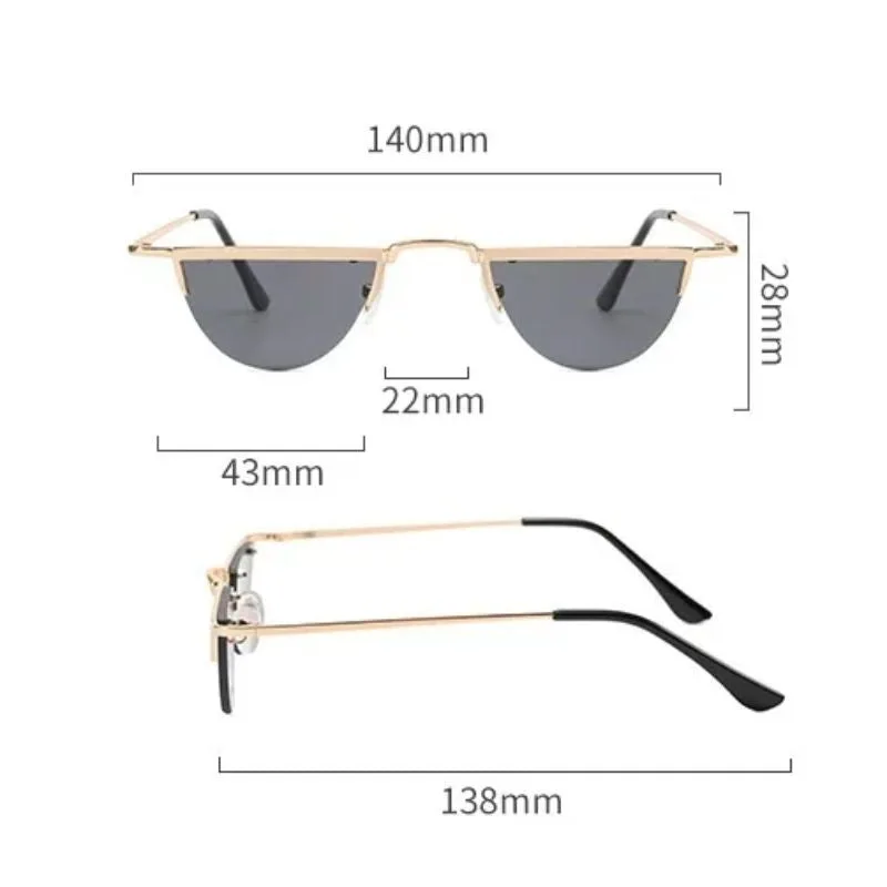 Vue 8 — Lunettes de Soleil Demi Lune Vintage